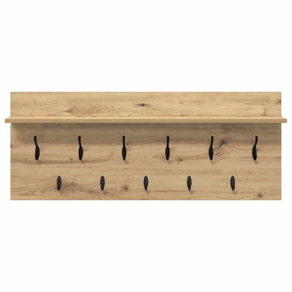 Appendiabiti a muro Rovere artigianale 100 x 40 x 12 cm
