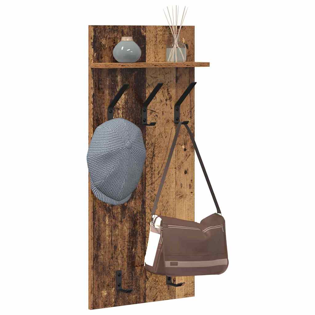 Appendiabiti a muro Legno vecchio 40 x 10 x 90 cm