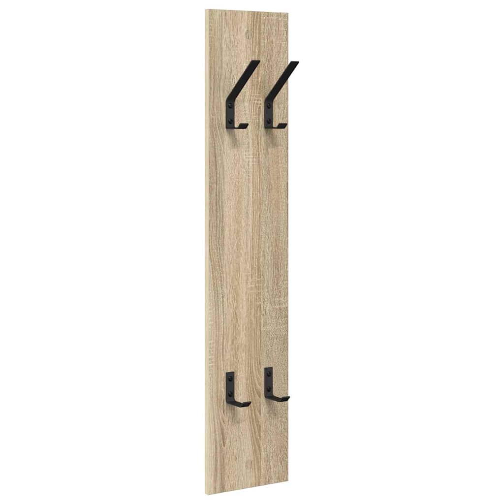 Appendiabiti a muro rovere sonoma 20 x 1.5 x 100 cm