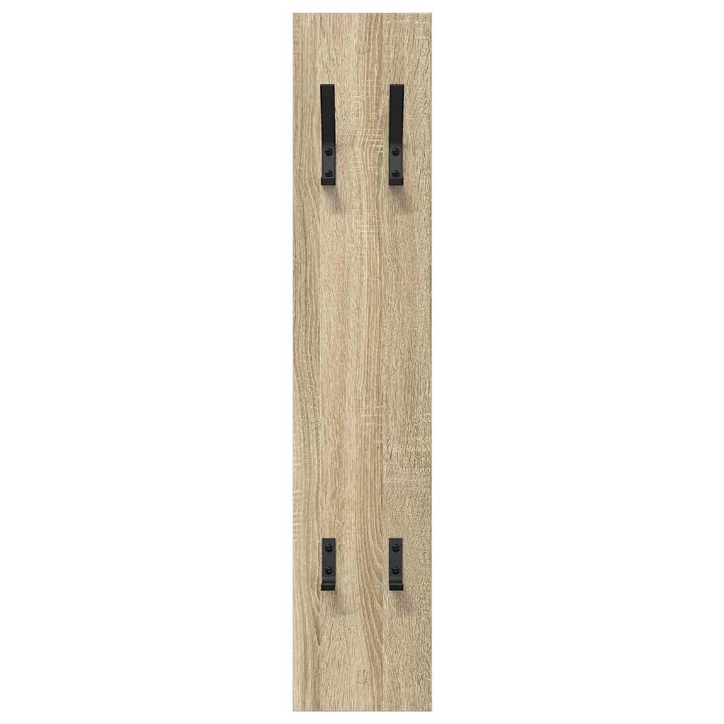 Appendiabiti a muro rovere sonoma 20 x 1.5 x 100 cm