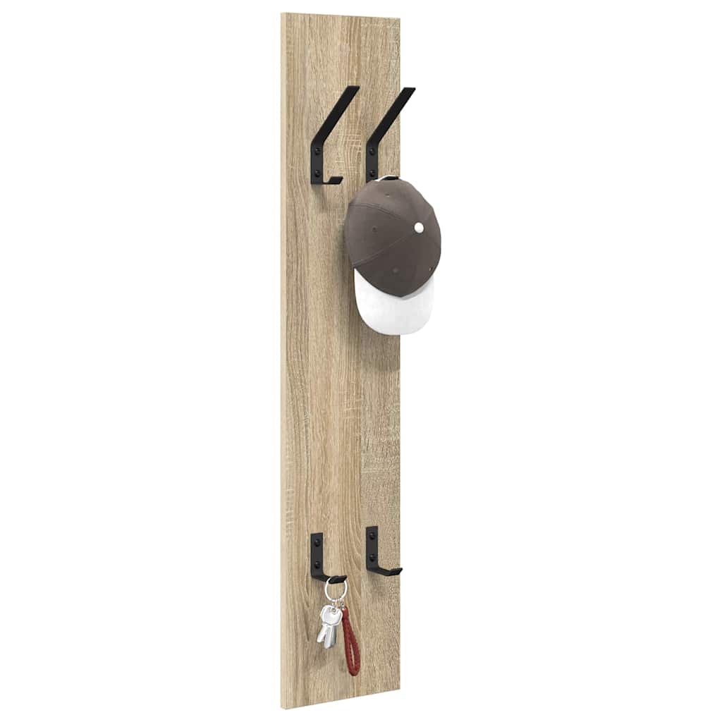 Appendiabiti a muro rovere sonoma 20 x 1.5 x 100 cm