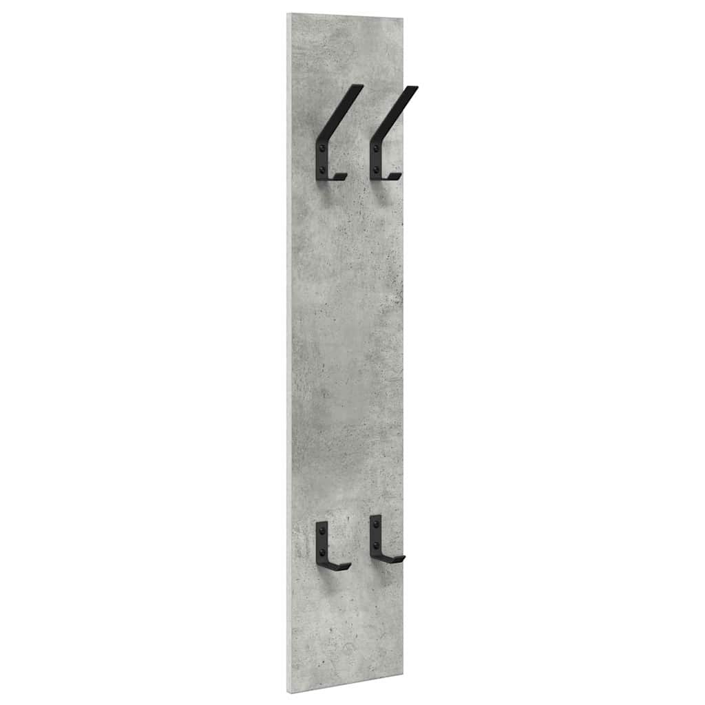 Appendiabiti a muro Grigio cemento 20 x 1.5 x 100 cm