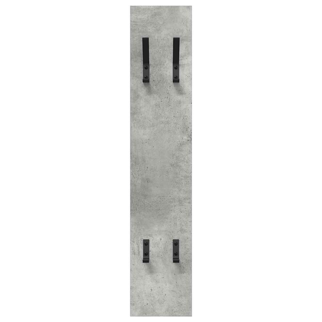 Appendiabiti a muro Grigio cemento 20 x 1.5 x 100 cm
