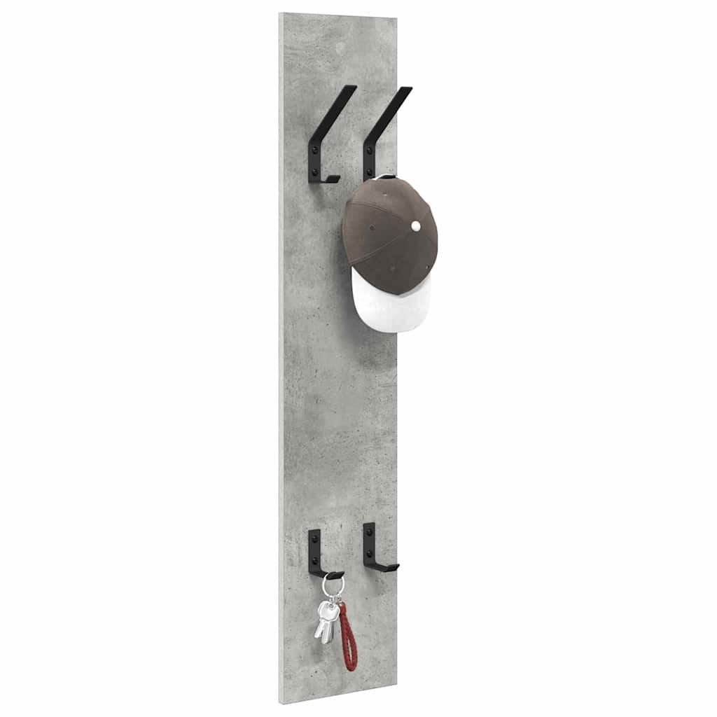 Appendiabiti a muro Grigio cemento 20 x 1.5 x 100 cm