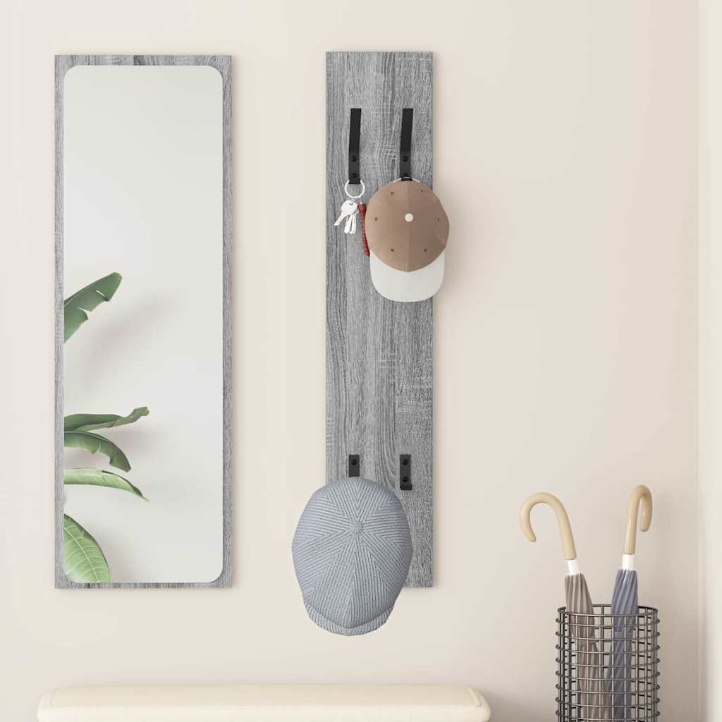 Appendiabiti a muro Grigio sonoma 20 x 1.5 x 100 cm