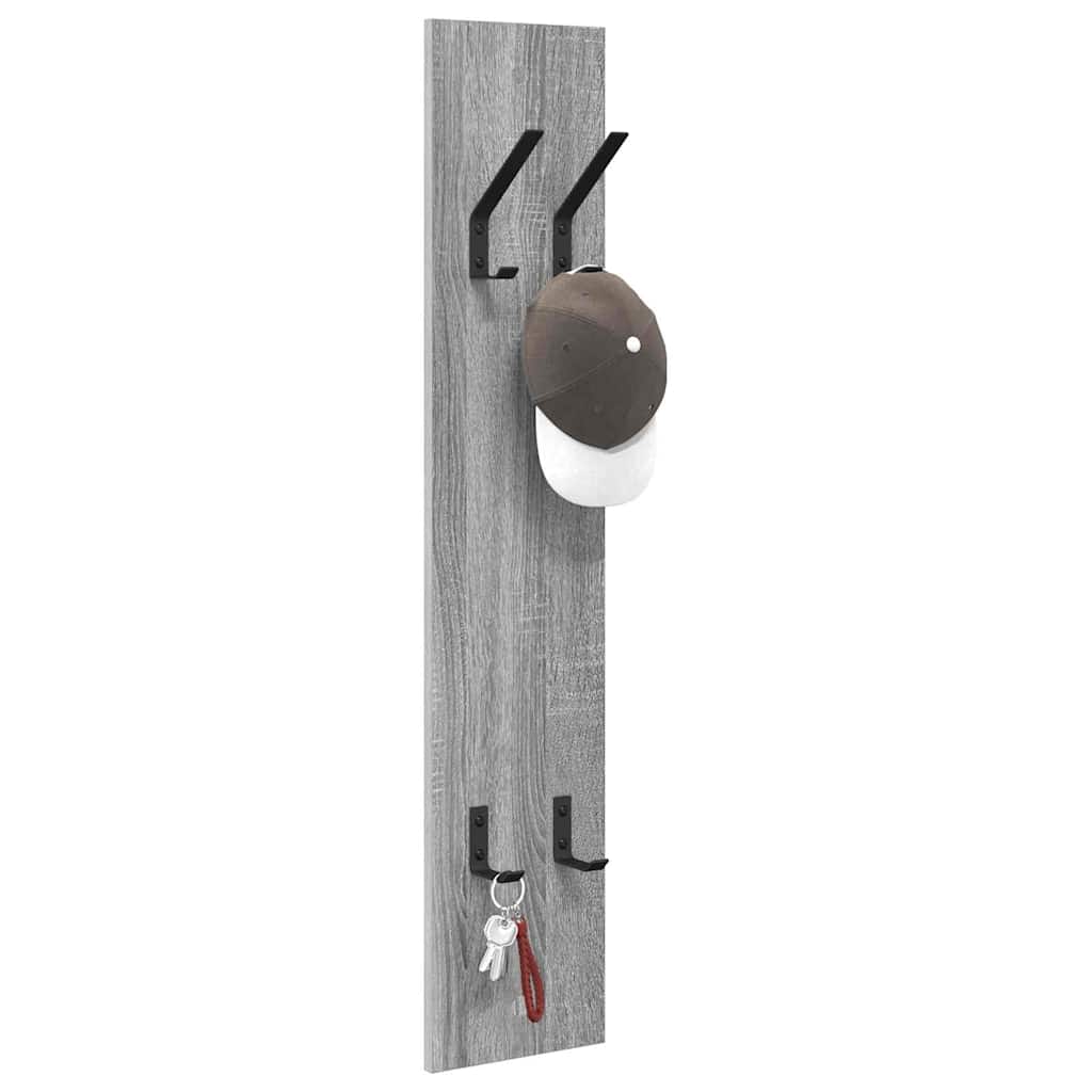Appendiabiti a muro Grigio sonoma 20 x 1.5 x 100 cm