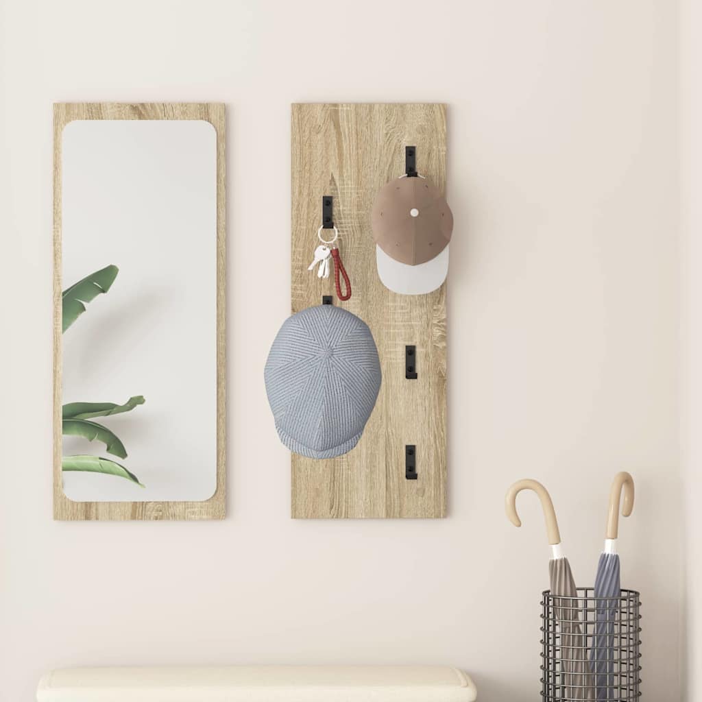 Appendiabiti a muro Rovere Sonoma 30 x 1,5 x 80 cm