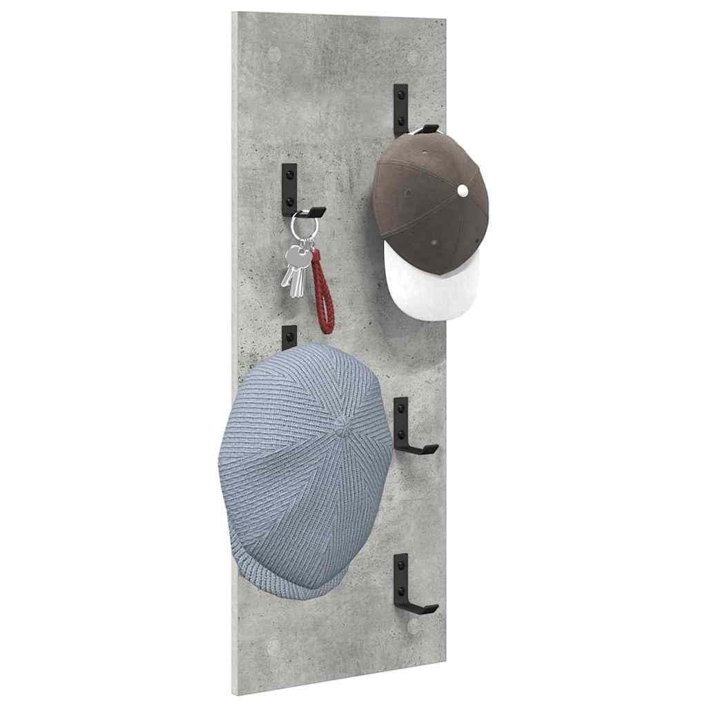 Appendiabiti a muro Grigio cemento 30 x 1,5 x 80 cm