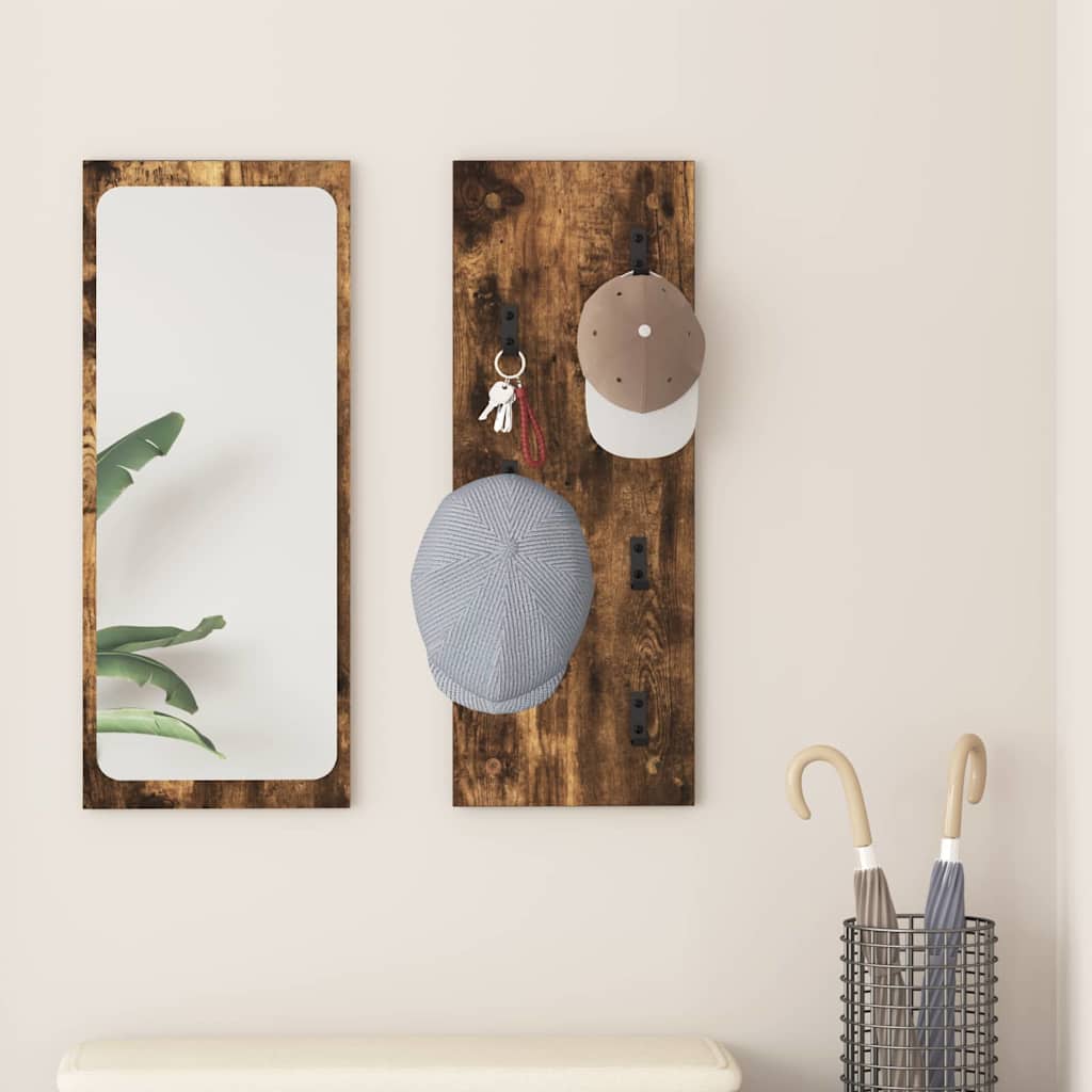 Appendiabiti a muro Rovere fumÃ© 30 x 1,5 x 80 cm