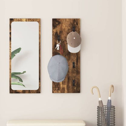 Appendiabiti a muro Rovere fumÃ© 30 x 1,5 x 80 cm
