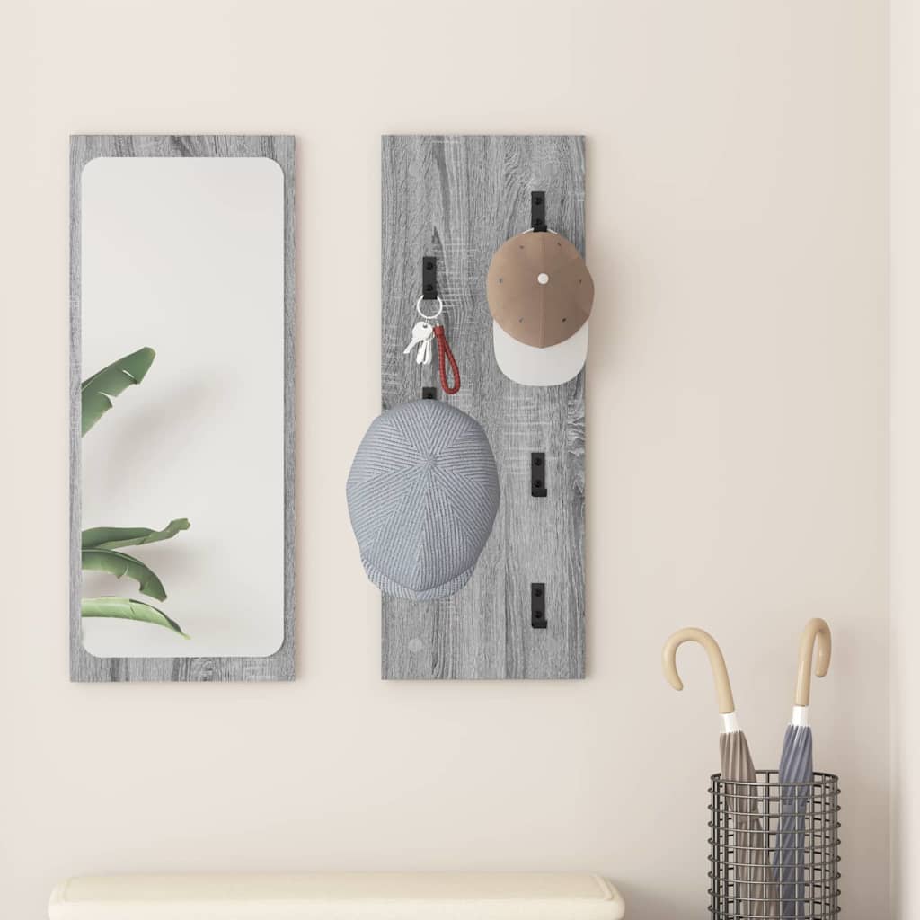Appendiabiti a muro Grigio Sonoma 30 x 1,5 x 80 cm