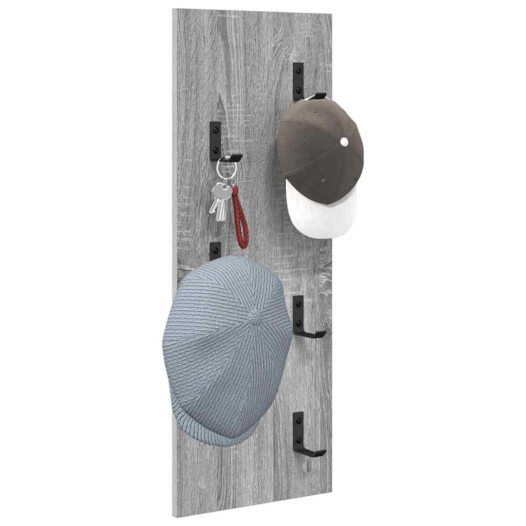 Appendiabiti a muro Grigio Sonoma 30 x 1,5 x 80 cm