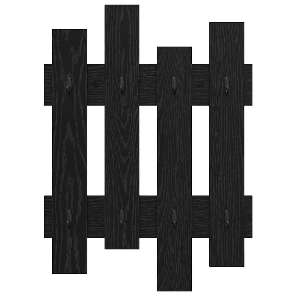 Appendiabiti a muro Rovere Nero 60 x 3 x 82 cm