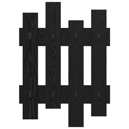 Appendiabiti a muro Rovere Nero 60 x 3 x 82 cm