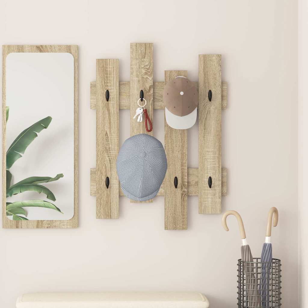 Appendiabiti a muro Rovere Sonoma 60 x 3 x 82 cm