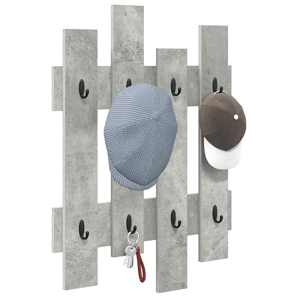 Appendiabiti a muro Grigio cemento 60 x 3 x 82 cm