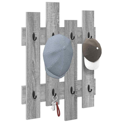 Appendiabiti a muro Grigio Sonoma 60 x 3 x 82 cm