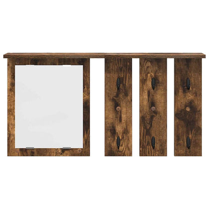 Appendiabiti a muro con lo scaffale Rovere fumo 85 x 10 x 45 cm