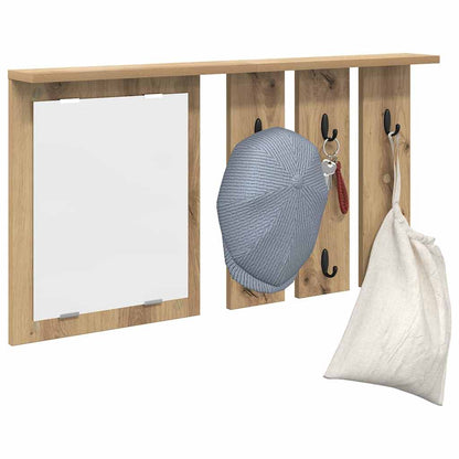 Appendiabiti a muro rovere artigianale 85 x 10 x 45 cm
