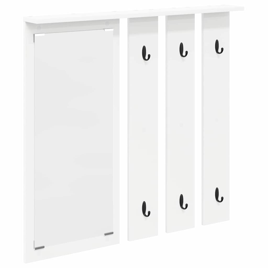 Appendiabiti a muro Bianco 84 x 10 x 80 cm Legno multistrato