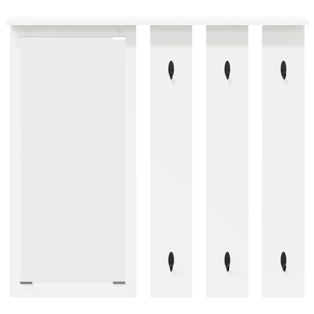 Appendiabiti a muro Bianco 84 x 10 x 80 cm Legno multistrato