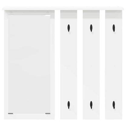 Appendiabiti a muro Bianco 84 x 10 x 80 cm Legno multistrato