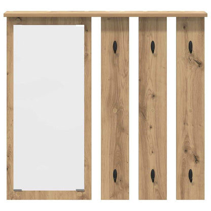 Appendiabiti a muro rovere artigianale 84 x 10 x 80 cm