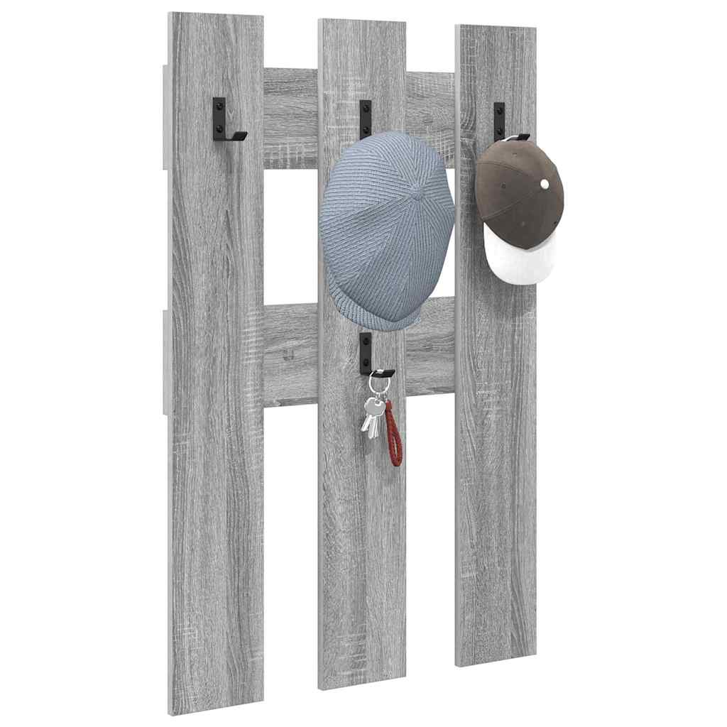 Appendiabiti a muro Grigio Sonoma 65 x 3 x 100 cm