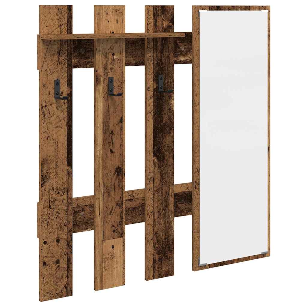 Appendiabiti a muro Legno vecchio 100 x 10 x 100 cm