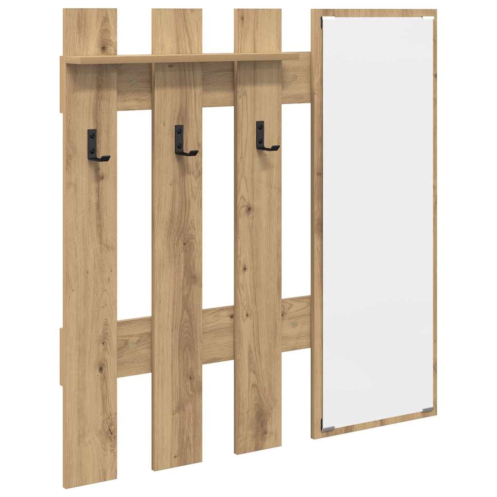 Appendiabiti a muro Rovere artigianale 100 x 10 x 100 cm