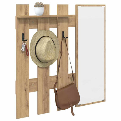 Appendiabiti a muro Rovere artigianale 100 x 10 x 100 cm