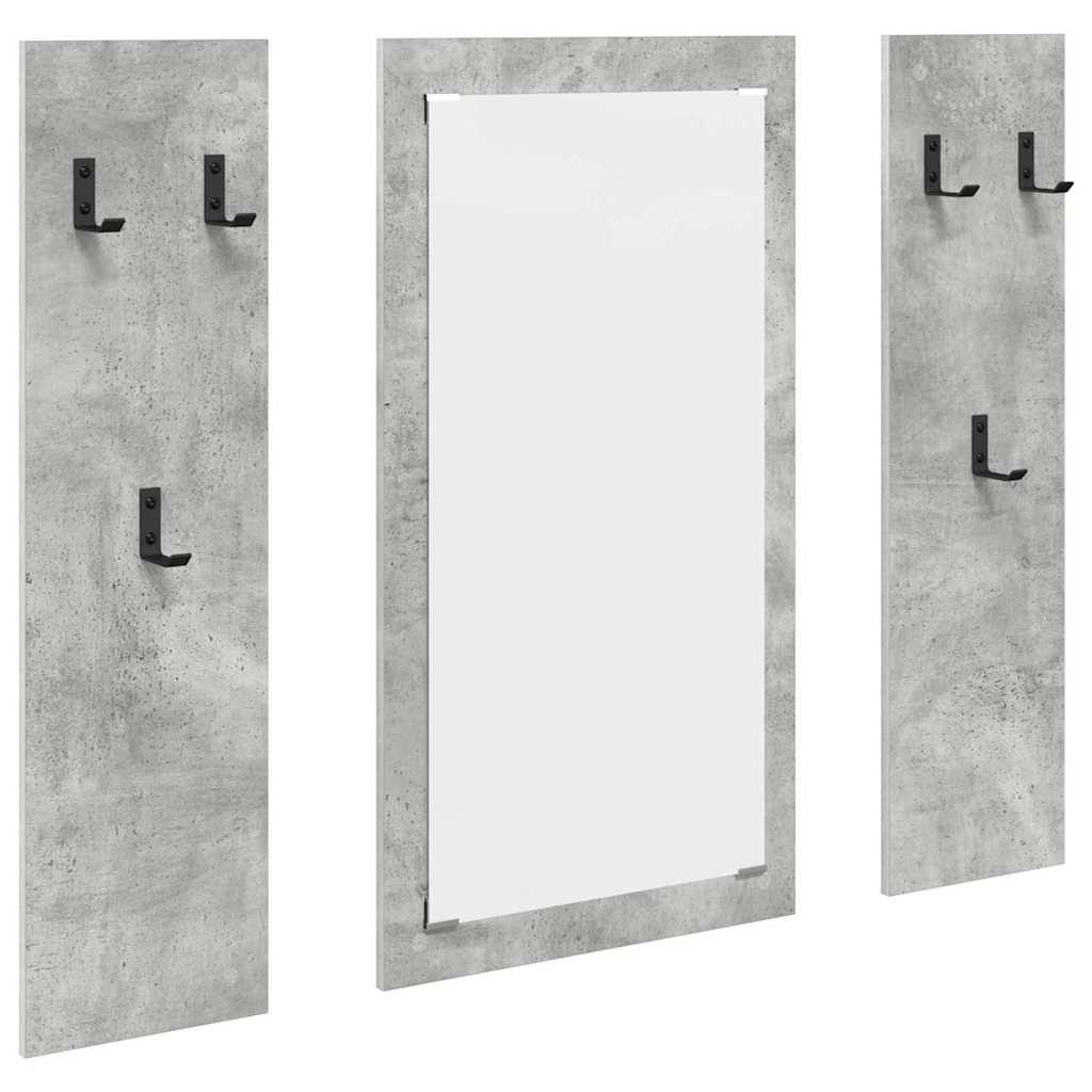Appendiabiti a muro Grigio cemento 96 x 1,5 x 90 cm