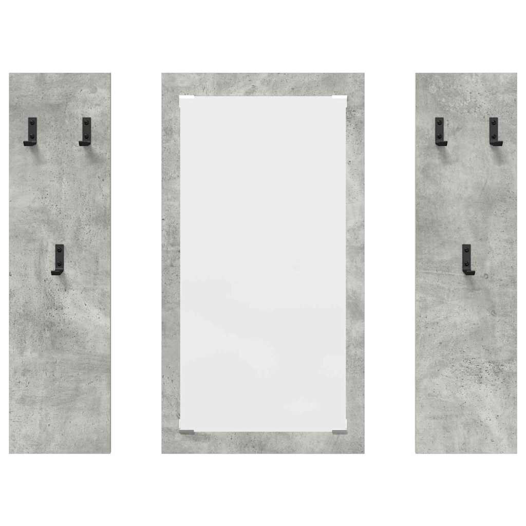 Appendiabiti a muro Grigio cemento 96 x 1,5 x 90 cm