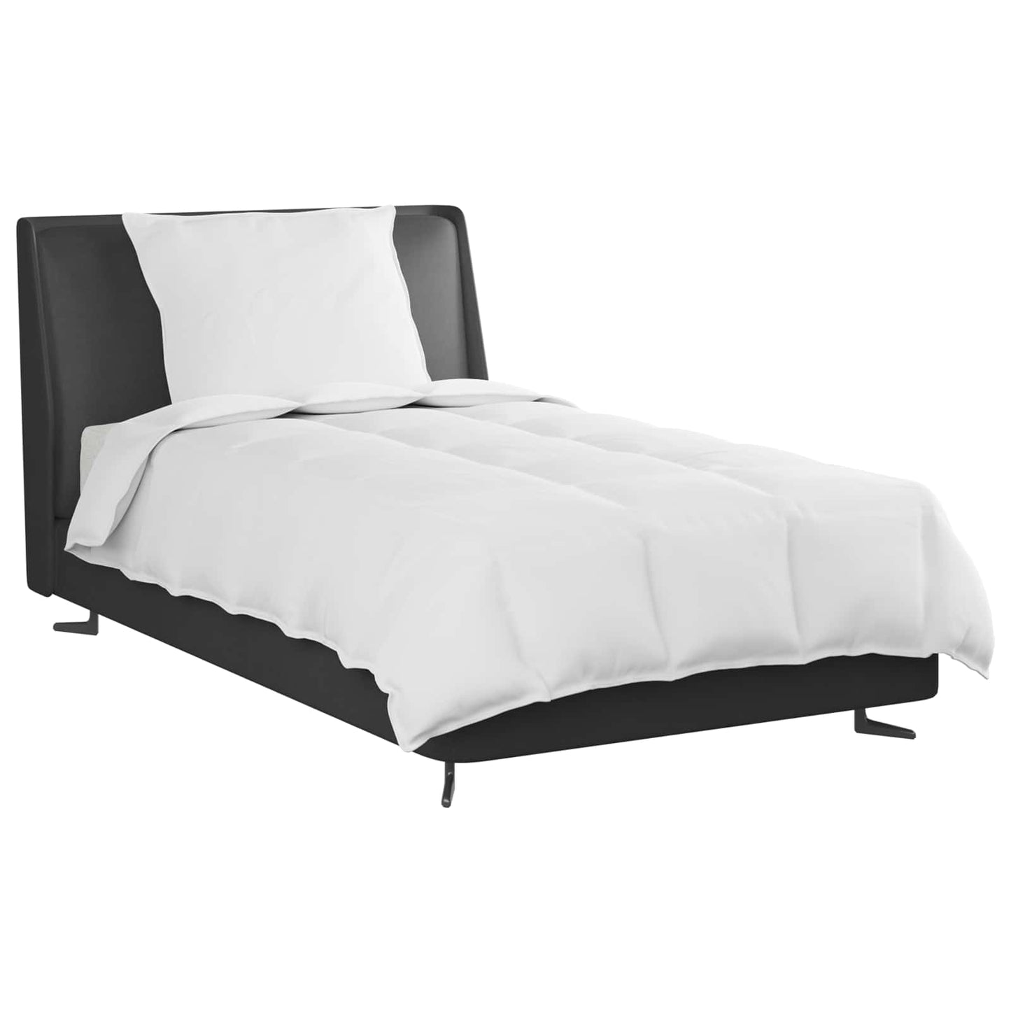 Duvet 2-in-1 con cuscino 2 pcs Bianco Piuma d'anatra