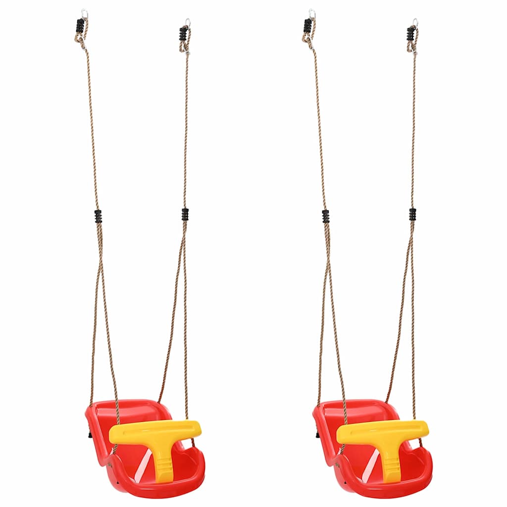Altalena per bambini 2 pcs Rosso 36 x 43 x 42 cm Plastica