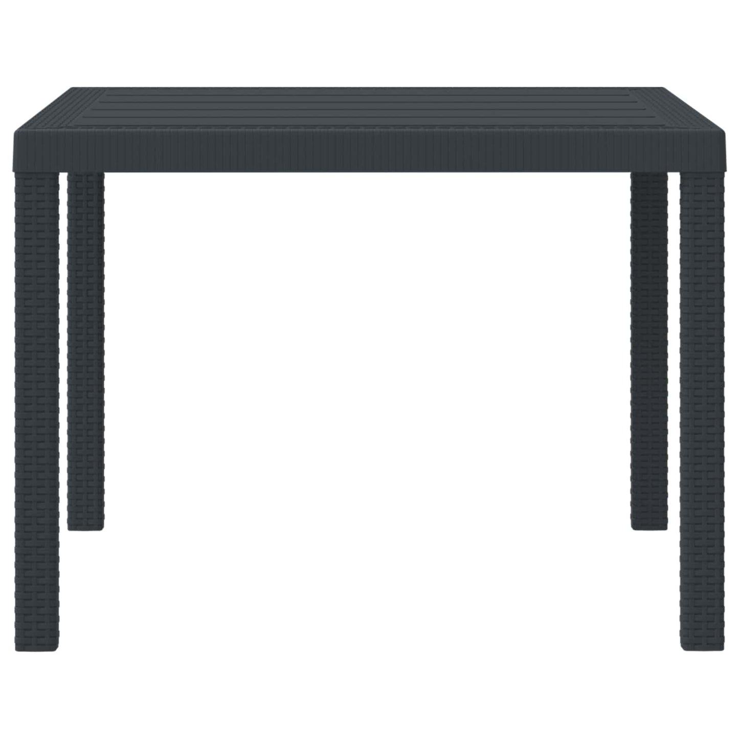 Tavolo da Giardino Antracite 100 x 100 x 73 cm polyrattan