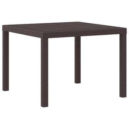 Tavolo da Giardino Marrone 100 x 100 x 73 cm polyrattan