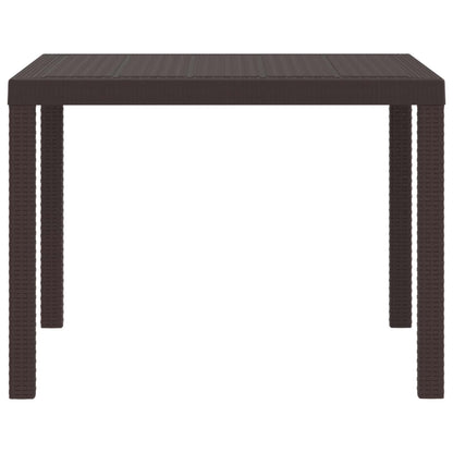 Tavolo da Giardino Marrone 100 x 100 x 73 cm polyrattan