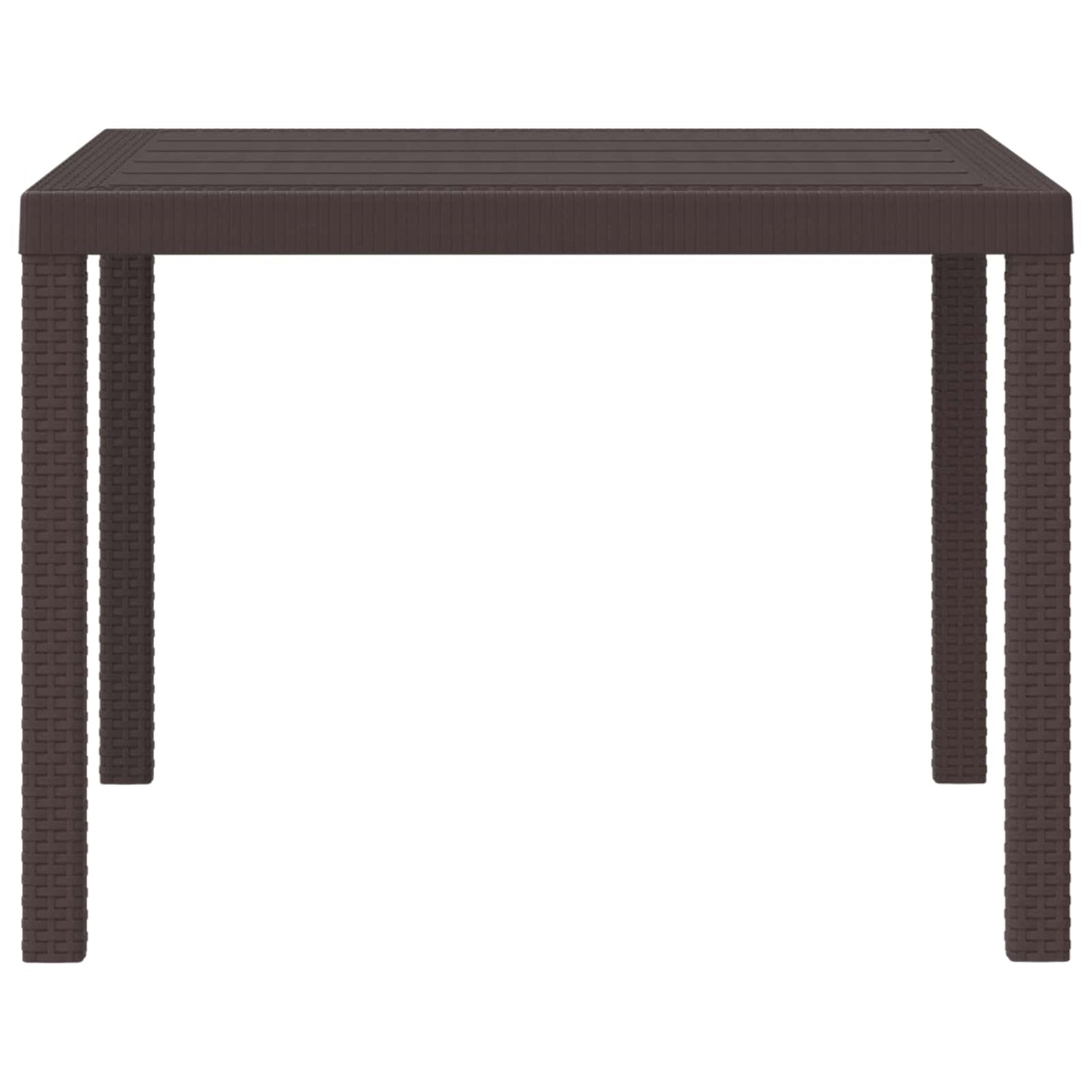 Tavolo da Giardino Marrone 100 x 100 x 73 cm polyrattan