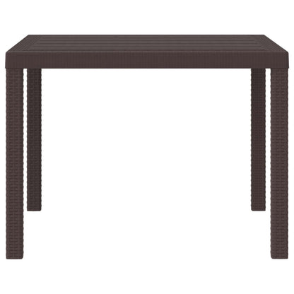 Tavolo da Giardino Marrone 100 x 100 x 73 cm polyrattan
