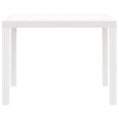 Tavolo da Giardino Bianco 100 x 100 x 73 cm polyrattan