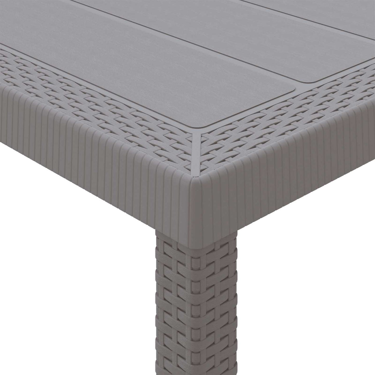 Tavolo da Giardino Grigio chiaro 100 x 100 x 73 cm polyrattan