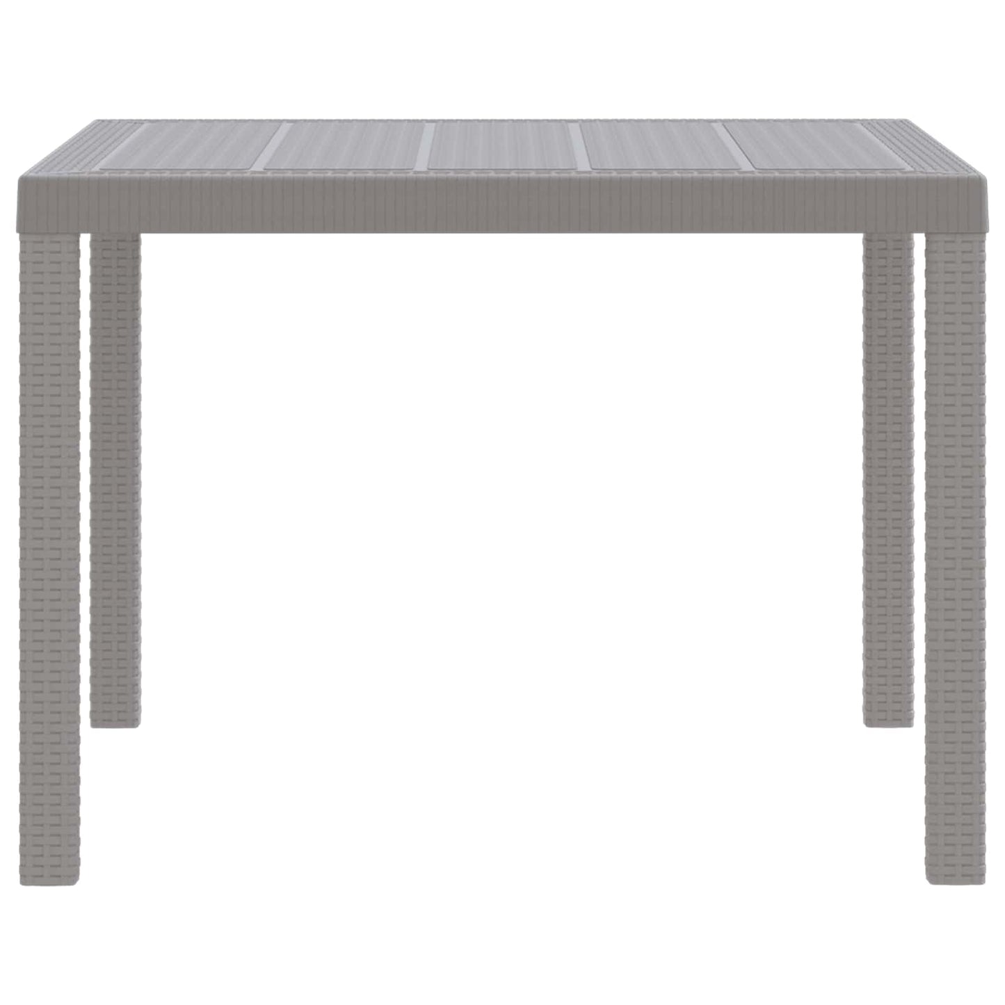 Tavolo da Giardino Grigio chiaro 100 x 100 x 73 cm polyrattan