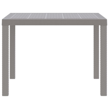Tavolo da Giardino Grigio chiaro 100 x 100 x 73 cm polyrattan