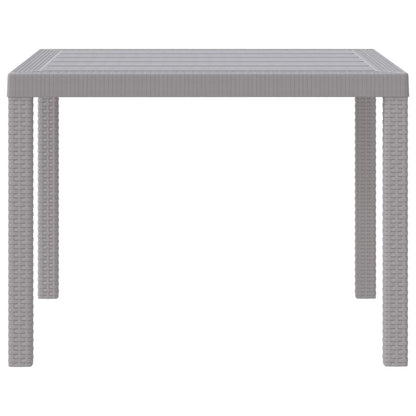 Tavolo da Giardino Grigio chiaro 100 x 100 x 73 cm polyrattan
