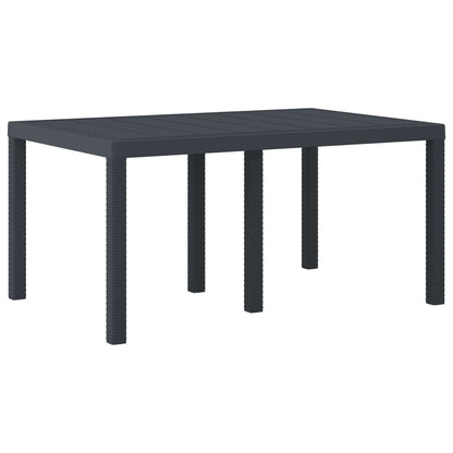 Tavolo da Giardino Antracite 150 x 100 x 73 cm polyrattan