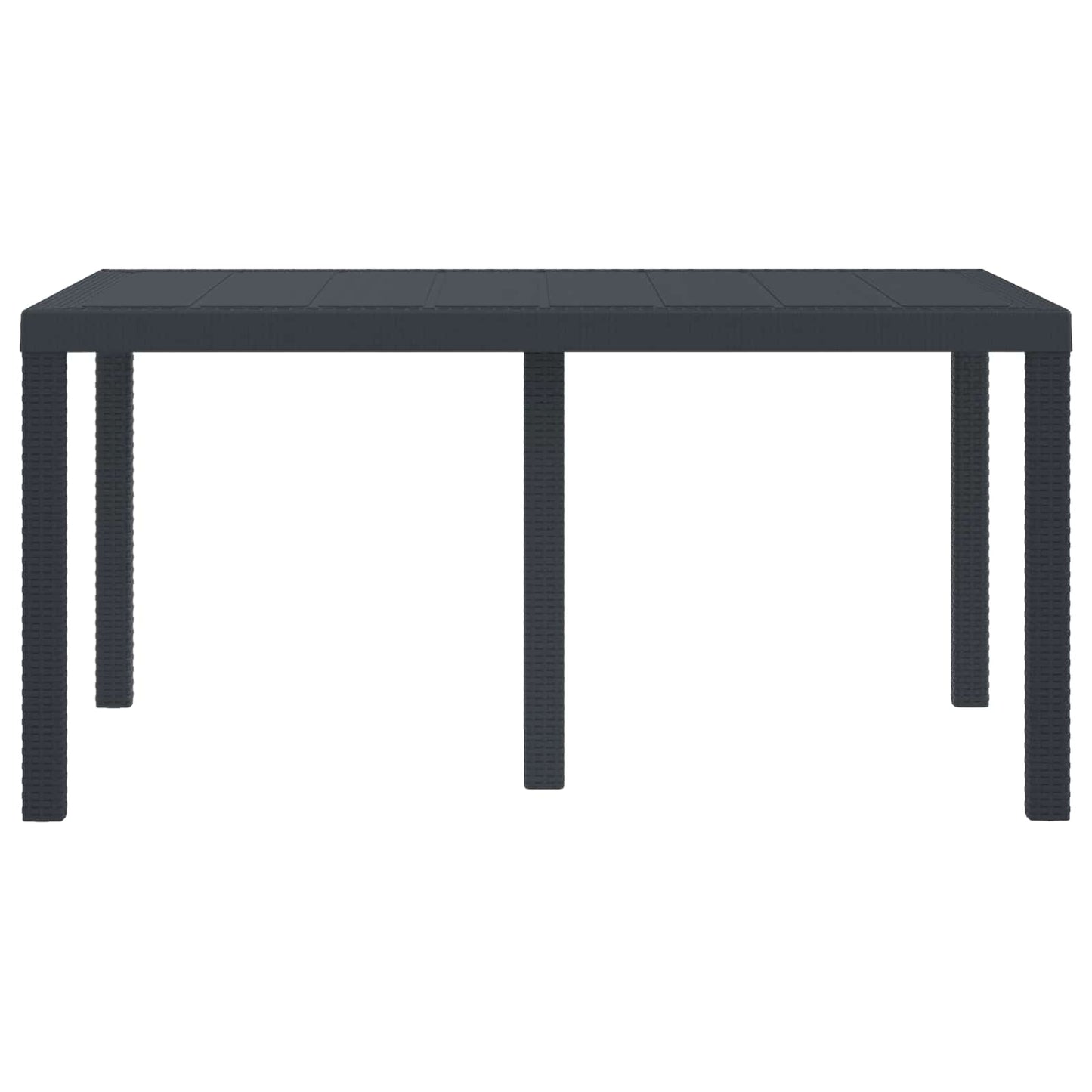 Tavolo da Giardino Antracite 150 x 100 x 73 cm polyrattan
