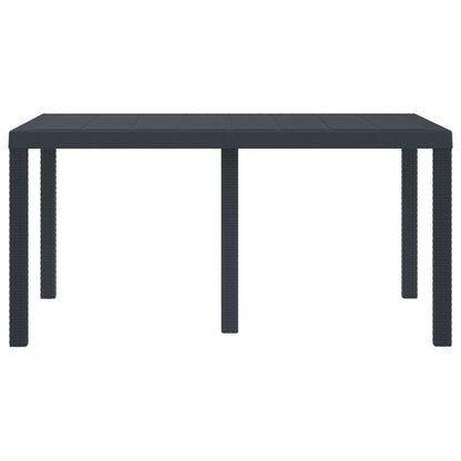 Tavolo da Giardino Antracite 150 x 100 x 73 cm polyrattan