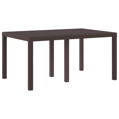Tavolo da Giardino Marrone 150 x 100 x 73 cm polyrattan