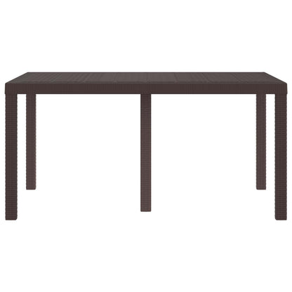 Tavolo da Giardino Marrone 150 x 100 x 73 cm polyrattan